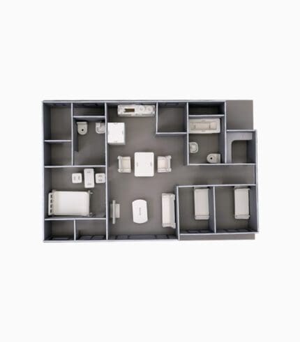 주거공간 모형 메인 슬라이드 스와치3, 다양한 가구모형 구성