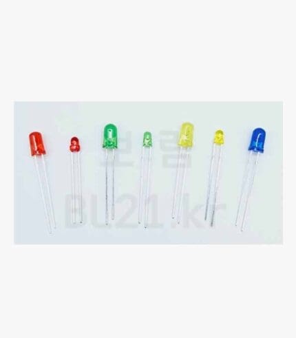 LED 3파이 5파이 일반형 라운드 빨강 초록 노랑 블루 주황 오렌지