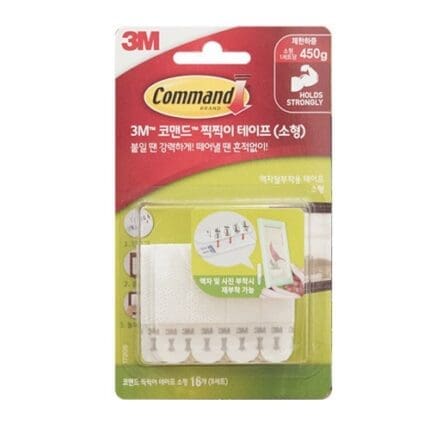 코맨드 쥬얼액자부착테이프 #17205 소 찍찍이테이프 / 소 8set