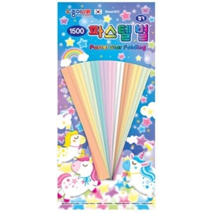 '종이나라 1500 파스텔 별접기' 제품의 대표사진입니다.