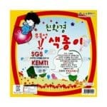 5000 상우 알록달록 무독성 색종이 10색 200매 15x15cm, 아이들의 안전한 미술 활동을 위한 친환경 무독성 색종이입니다.