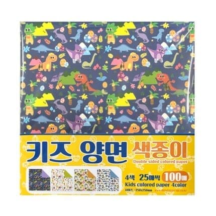 기븐 키즈 양면색종이 별크형 100매입 250*250mm