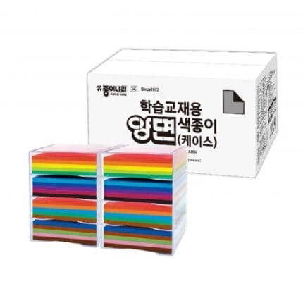 '종이나라 120000 학습교재용 양면색종이 40색 4000매 / 15*15cm' 제품의 대표사진입니다.