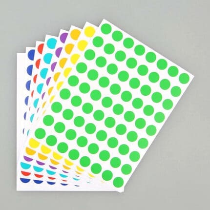 8색 원형 스티커