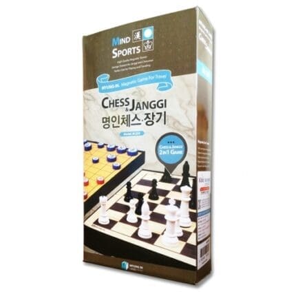 명인 휴대용 자석 보드게임 체스+장기 M-259, 290*285 중형접이식으로 휴대성과 전략적 학습 효과를 동시에 제공하는 제품 이미지