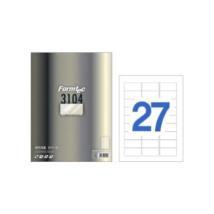 폼텍 라벨지 LB-3104 광택 27칸 100入
