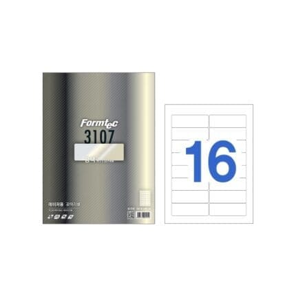 폼텍 라벨지 LB-3107 광택 16칸 100入