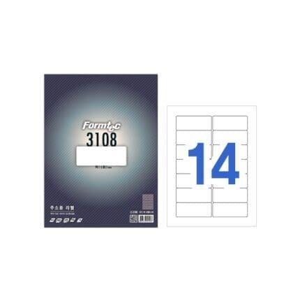 폼텍 라벨지 LS-3108 14칸 주소용 레이저/잉크젯겸용