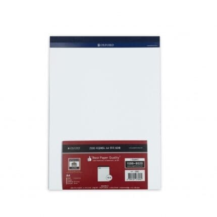 옥스포드 2500 리갈패드 A4 흰색 무지 60매 A17 /