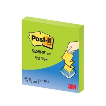 3M 포스트잇 슈퍼스티키팝업리필 KR-330SSN 새싹그린 /