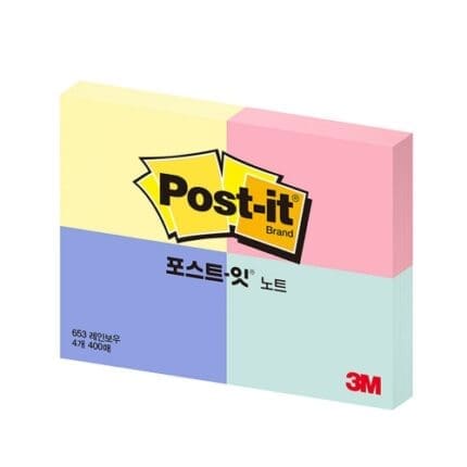 3M 포스트잇 일반 653-4 레인보우 /