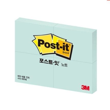 3M 포스트잇 일반 653-4 애플민트 /