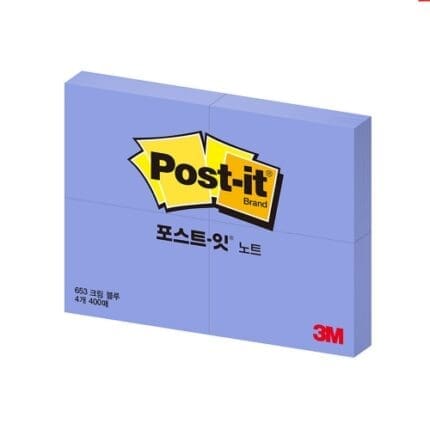 3M 포스트잇 일반 653-4 크림블루 /