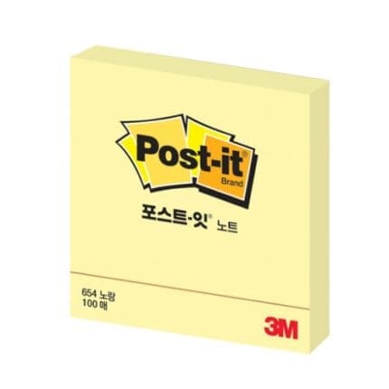 3M 포스트잇 일반 654 노랑 /