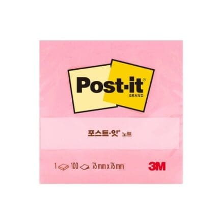 3M 포스트잇 일반 654 분홍 러블리핑크 /