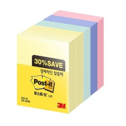3M 포스트잇 일반 656-5A알뜰팩 /