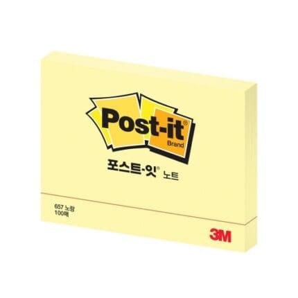 3M 포스트잇 일반 657 노랑 /