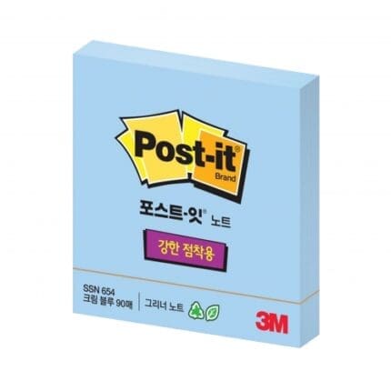 3M 포스트잇 친환경 654-SSN RC 크림블루 /