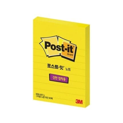 3M 포스트잇 친환경 657-SSN RC 라인 그리움노랑 /