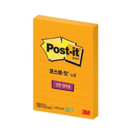 3M 포스트잇 친환경 657-SSN RC 라인 오렌지 /