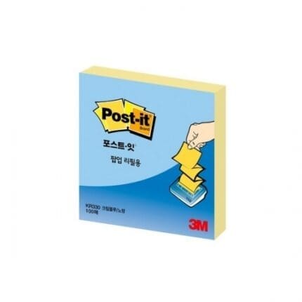 3M 포스트잇 팝업리필 KR330 크림블루/노랑 /