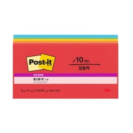 강한점착용 포스트잇 노트 654-10SSAN