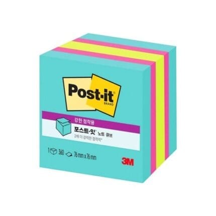 강한점착용 포스트잇 노트 큐브 2027-SSAFG