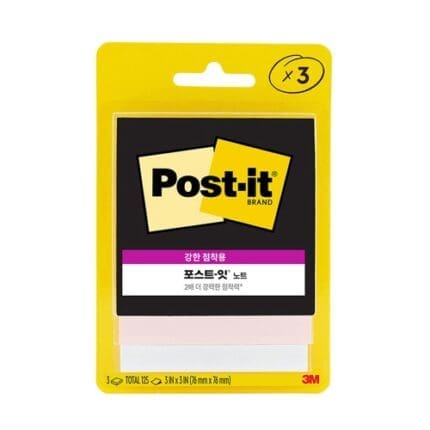 강한점착용 포스트잇 심플리서린 SSN654-3SSNE 125장