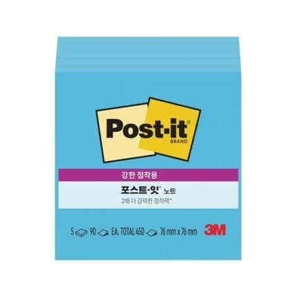 강한점착용 포스트잇 일렉트릭 블루 654-5SSEB