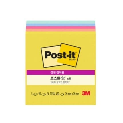 포스트잇 노트 강한점착용 654-5SSJOY 썸머조이 450매