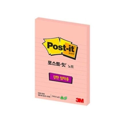 포스트잇 노트 베이비핑크라인 SSN 660-L 45매