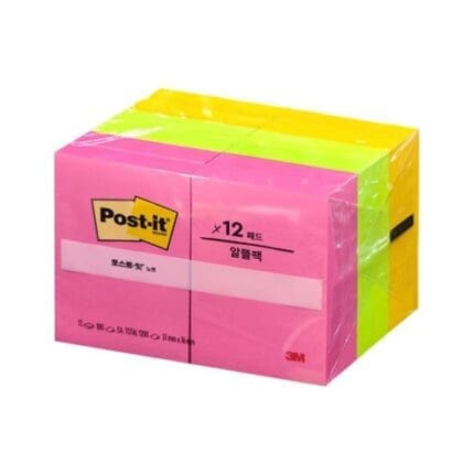 포스트잇 노트 알뜰팩 12개입 656-12ASST
