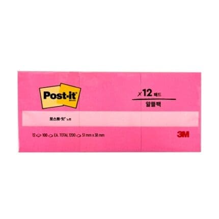 포스트잇 노트 알뜰팩 12패드 653-12