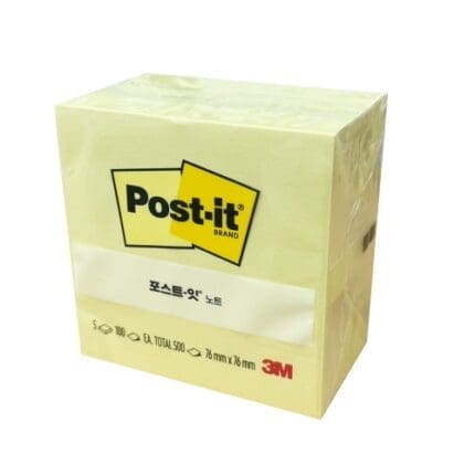 포스트잇 노트 알뜰팩 노랑 654-5CY 5개입