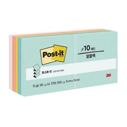 포스트잇 노트 팝업 리필용 R330 비치사이드카페 10개입 /