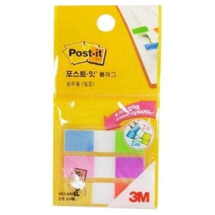포스트잇 플래그 분류용필름 683-6AN 6색64매