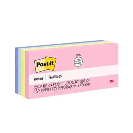 3M 포스트잇 653-RPA 4색 12패드 /