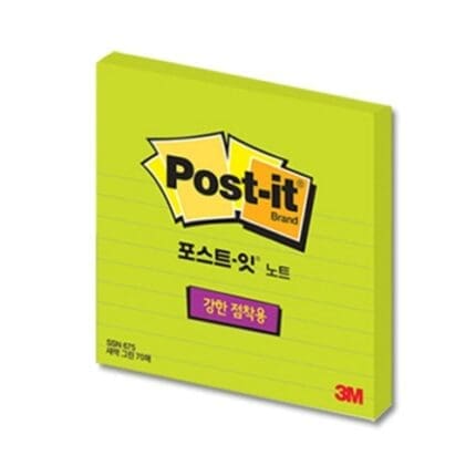 3M 포스트잇 강한 점착용 675L-SSN 새싹그린 라인 /