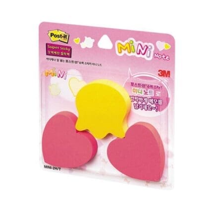 3M 포스트잇 강한 점착용 미니 모양 노트 MINI-2HT