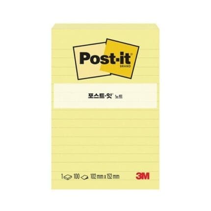 3M 포스트잇 노트 660-1CY 100SLNCW 노랑 100매