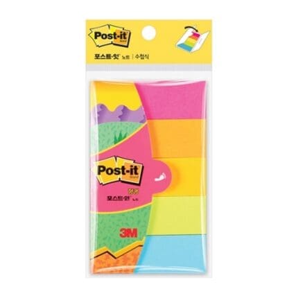 3M 포스트잇 노트 수첩식 613-5 네온 45매
