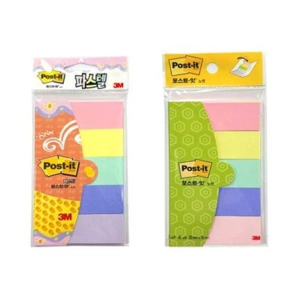 3M 포스트잇 노트 수첩식 613-5 파스텔 45매 5패드