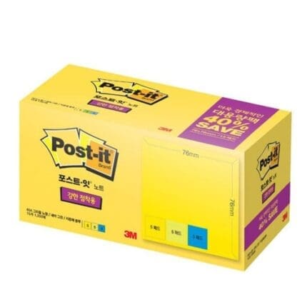 3M 포스트잇 대용량팩 강한점착용 SSN-654-15 90매*15개