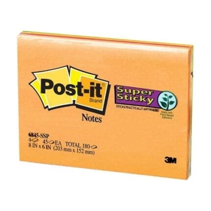 3M 포스트잇 미팅노트 6845-SSP 4색
