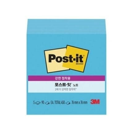 3M 포스트잇 슈퍼스티키 알뜰팩 654-5SSEB 일렉트릭블루 5개입 /