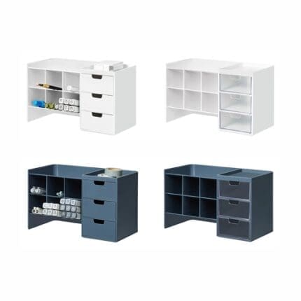 시스맥스 데스크수납함 하이브 스택 프러시안블루, 화이트 / 265*126*160 2번째 이미지