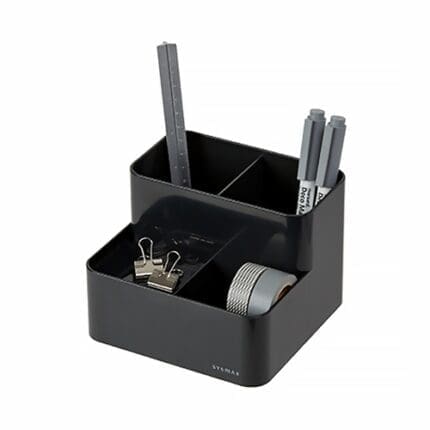 시스맥스 럭스연필꽂이 다크그레이, 화이트 / 143*138*106 2번째 이미지