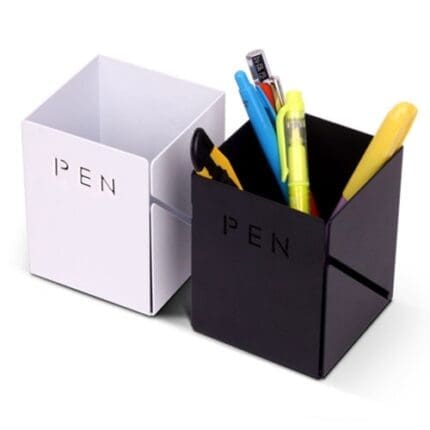 아카데미 원라인 연필꽂이 블랙, 화이트