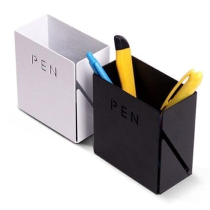 아카데미 원라인플러스 연필꽂이 블랙, 화이트