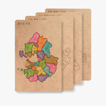 색색의 우리나라 행정구역 지도들